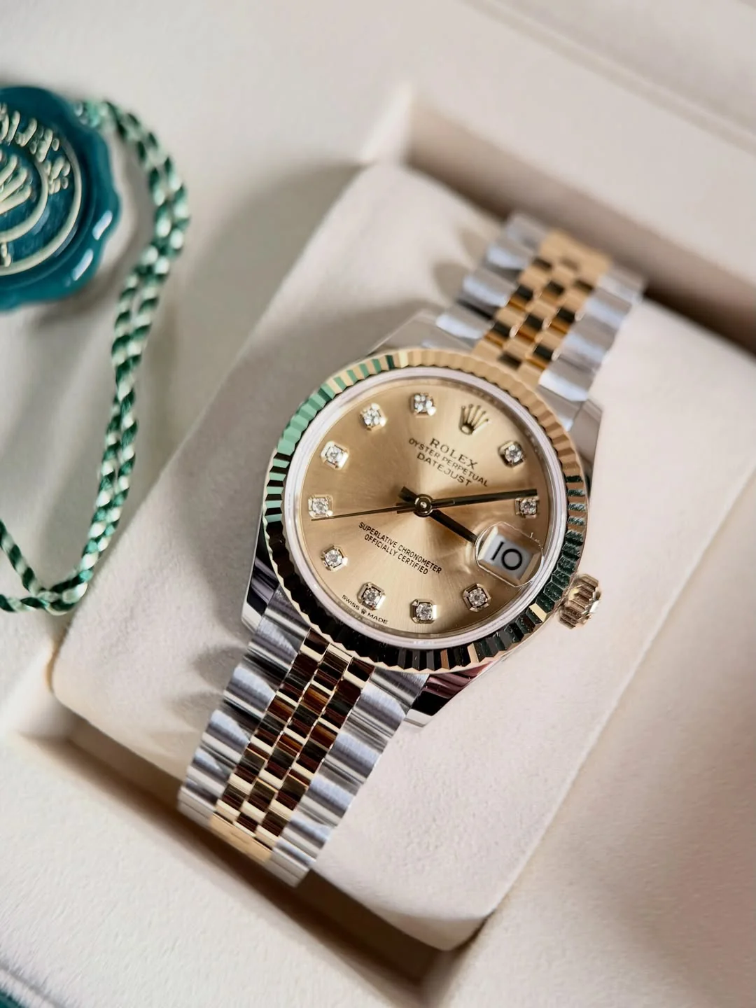 2022 Rolex Datejust 36 Champagne Diamond Dial Ref. 126233